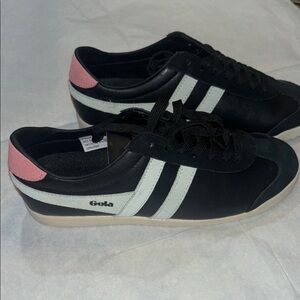 Gola Black Trainers with Pink and White Highlights